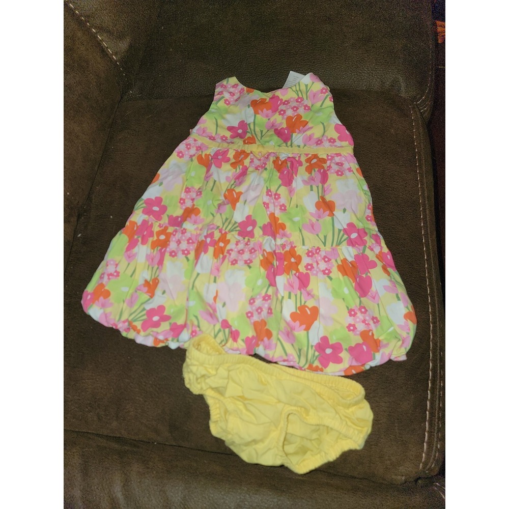 Gymboree tea time afternoon spring floral Easter dress size 12 18 months